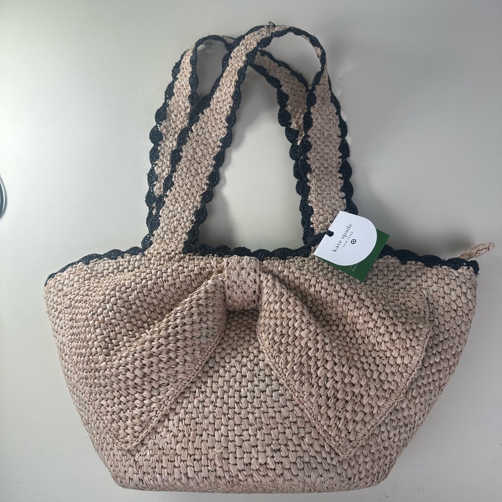 kate spade x Target Natural Raffia Bow Tote Bag